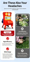 Machine à couper le fourrage agricole en acier inoxydable 2200W 600kg/h, processeur d'aliments multifonctionnel pour l'élevage domestique