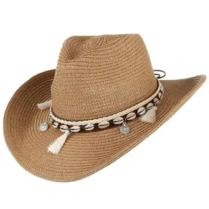 Hersteller Frau Strohhut Sombreros y Gorras atmungsaktive Sommer Unisex Stroh Cowboy hüte Frauen