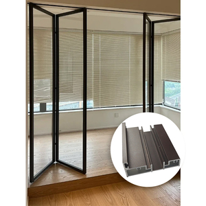 <span class=keywords><strong>Porta</strong></span> Pieghevole in Alluminio Impermeabile e Antiurto, <span class=keywords><strong>Porta</strong></span> a Doppio Vetro, Adatta per Residenze in Riva al Mare - Product Image 1