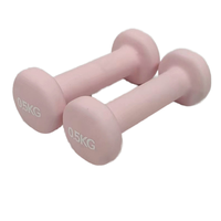 Petits haltères à tête plate pour femmes équipement d'exercice à domicile mat moulé par immersion pour outil de corps fonctionnel de forme physique