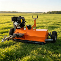 Mesin Pemotong Rumput ATV 15HP Industri, Mulcher 1200mm, Mesin Bensin 420cc, Dilengkapi Penggerak, Disetujui CE EPA