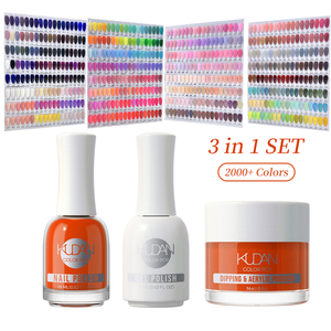 ชุดทำเล็บเจล Kudan เกรดซาลอน สีเข้ากัน <span class=keywords><strong>3</strong></span> in 1 ชุดผงอะคริลิคสำหรับจุ่มเล็บ ชุดทำเล็บมืออาชีพอเนกประสงค์ 3in1 - Product Image 5