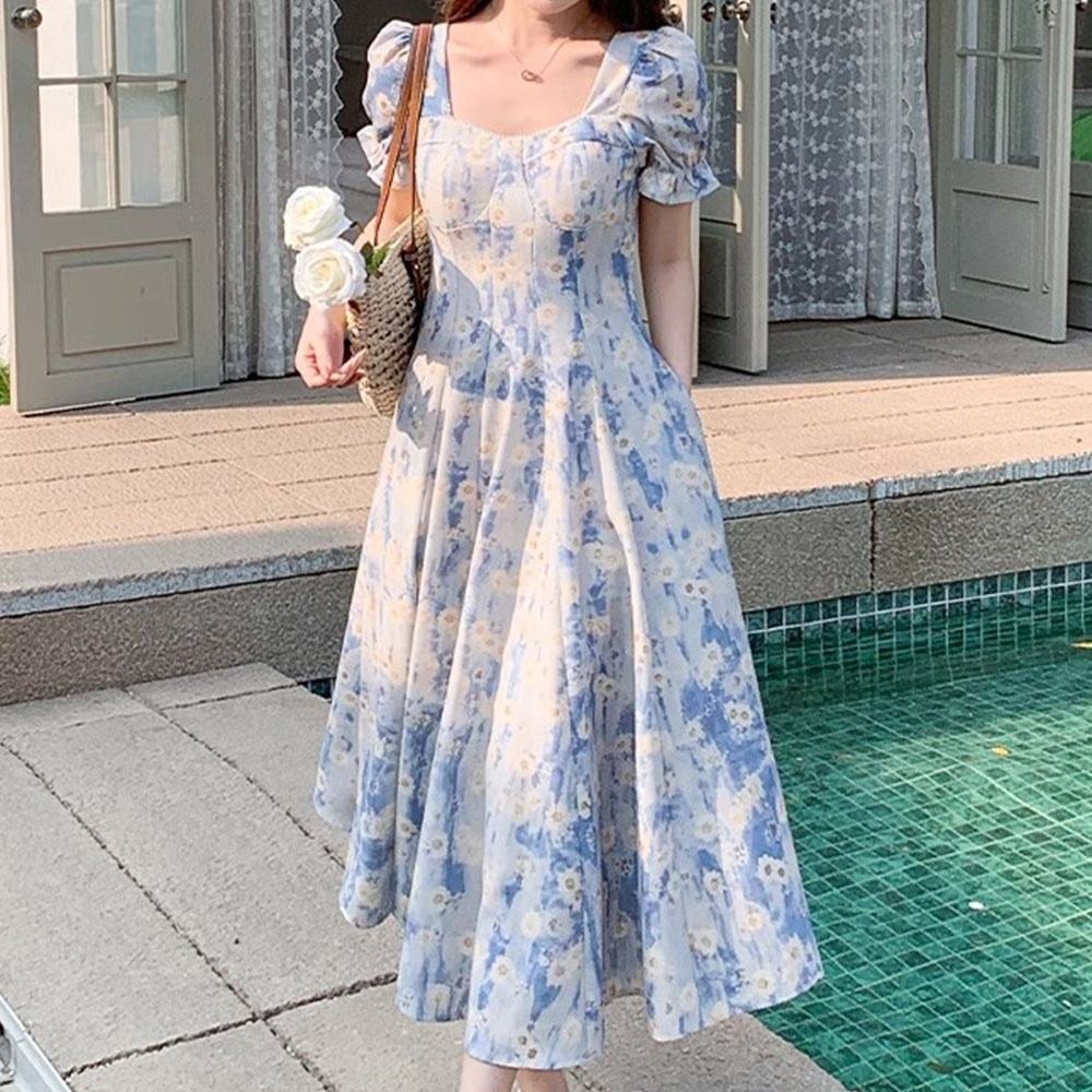 Korean Style Floral Dress Korean Dress Female Floral Summer