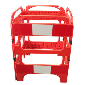 <span class=keywords><strong>Barricade</strong></span> de sécurité pliable pour le contrôle des foules Clôture modulaire temporaire réfléchissante en plastique amovible à quatre côtés - Product Image 2