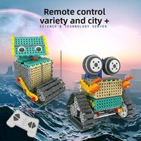Robot Kontrol Jarak Jauh Empat Arah Plastik ABS Mainan Kreatif DIY Pendidikan Sains Anak-anak Pencerahan Mosaik Listrik 0-3