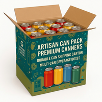Boîtes en carton ondulé écologiques personnalisées pour boissons, boîtes de 6 ou 8 packs pour la livraison de bière, de soda, de jus et de boissons