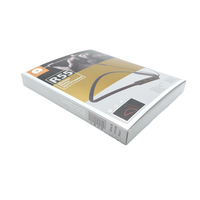 Boîte d'emballage en papier d'art recyclé personnalisé pour écouteurs/écouteurs en carton kraft à clapet plat avec design en relief
