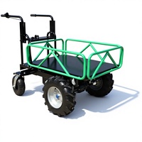 Elektrische DIY-Schubkarre für den Haushalt, 12V20Ah, Allradantrieb, Mini-Dumper-Lader mit Motor, lange Lebensdauer für Garten und Hof