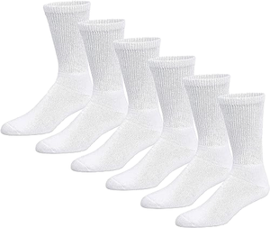 Paquete de <span class=keywords><strong>6</strong></span> Pares de Calcetines Deportivos para Mujer, para Diabéticas, Mezcla de Algodón Suave, Sin Elástico, Ajuste Holgado, Absorbentes de Sudor, Agarre Suave, Parte Superior Ancha, Sin Costuras - Product Image 1