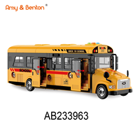 Jouet de bus scolaire populaire, éducation intelligente, jouet de bricolage pour enfants, jouet en plastique, camion touristique à double étage, voiture, Offre Spéciale