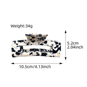 Accessori per Capelli da Donna in Stile Coreano e Giapponese, Fermaglio Posteriore Grande in Acetato Fatto a Mano con Stampa Leopardata Retrò - Product Image 4