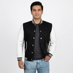 Varsity Jackets with Long Sleeves Letterman Jacket Wholesale Blank <b>Men</b> Baseball Jacket Custom Logo - Product Image 1