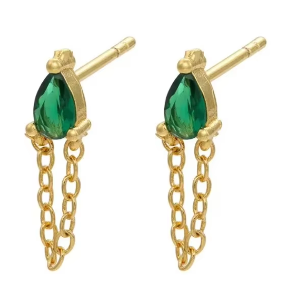 Green earrings