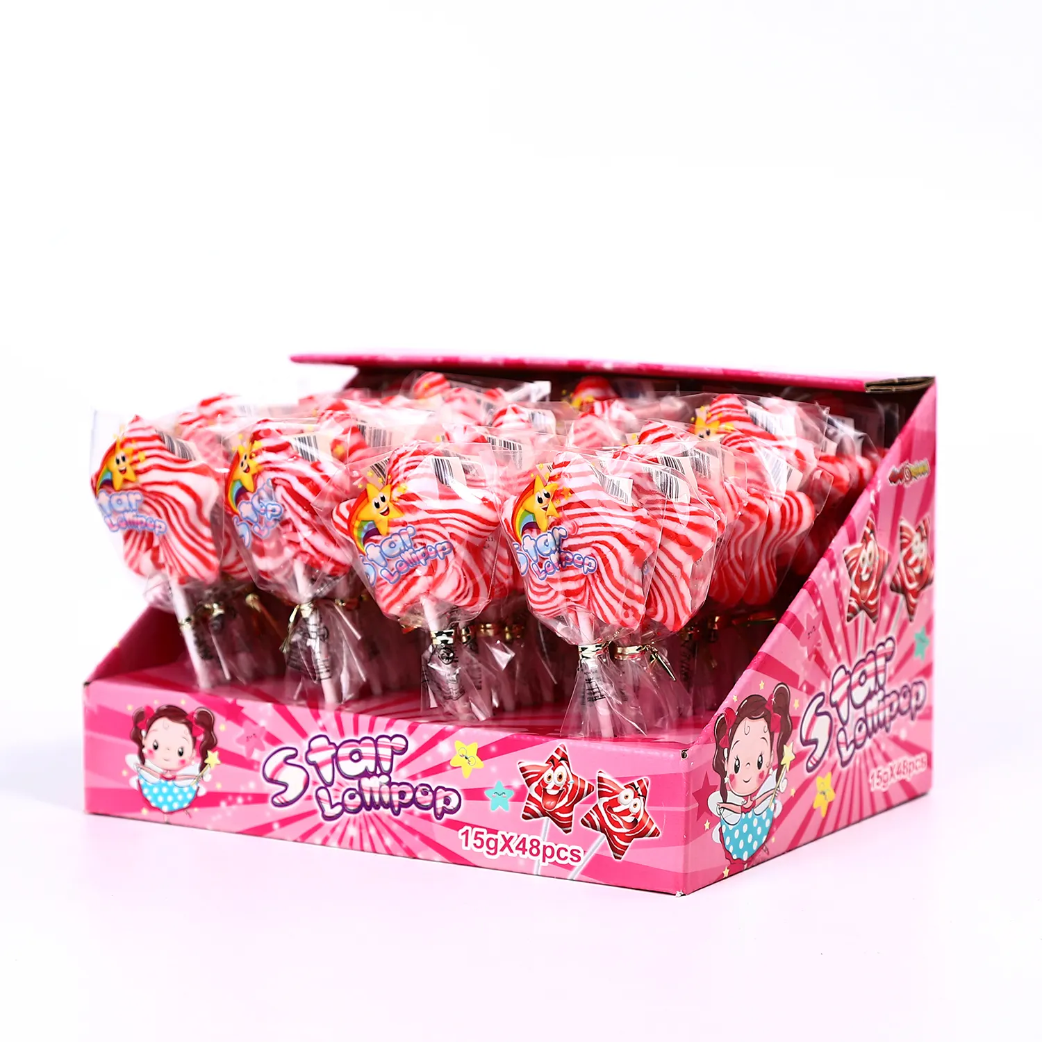 10g Swirl Lollipop Sweet Pops mit Frucht geschmack und Beutel verpackung