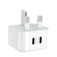 Double port de type C 43 Watt 2 ports Alimentation PD Charge rapide Téléphone portable Ordinateur portable Chargeur mural Adaptateur secteur