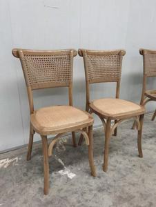 New Style Rustic <strong>Rattan</strong> Back Dining <strong>Chair</strong> Vinyard Cross Back <strong>Garden</strong> Furniture - Product Image 3
