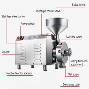 <span class=keywords><strong>Moulin</strong></span> à grains électrique commercial en acier inoxydable pour riz, maïs, blé, soja, arachides, céréales <span class=keywords><strong>et</strong></span> épices - Product Image 5