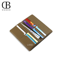 Togo dompet kartu kredit kulit sapi asli desainer logo kustom dompet penyimpan kartu kredit modis mewah kualitas tinggi