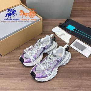 Chaussures de sport décontractées de haute qualité 3XL en maille et polyuréthane - Chaussures à lacets épaisses pour la marche et la course Balenciagainges - Product Image 5