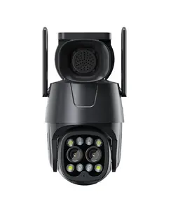 Система домашней сигнализации с двойным объективом, 1080P, 8-кратное увеличение, беспроводная с камерой видеонаблюдения, умная Ip Wi-Fi камера