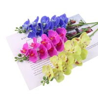 Orchidées Phalaenopsis artificielles 9 têtes Real Touch Mini fleur d'orchidée pour la décoration de la maison de fête de mariage