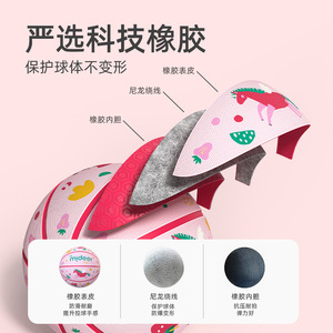 มิดเดียร์คิดส์ลูกบอลเป่าลมพื้นผิวยางเสริมไนลอนสำหรับเด็กอายุ 2-4 ปีของเล่นกลางแจ้งบาสเก็ตบอล - Product Image 1