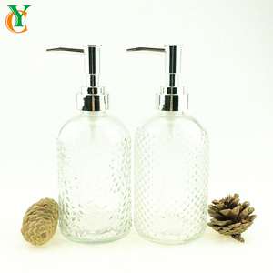 400ml Frasco de Vidro Flat-Shaped com Tampa Bomba 14OZ Atomizador Garrafa para Sabonete Líquido - Product Image 2