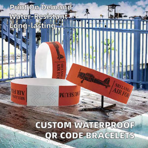 <span class=keywords><strong>Billet</strong></span> d'entrée personnalisé bon marché 3/4 pouces feuille Tyvek bracelets papier Bracelet Tyvek papier impression bracelet - Product Image 2