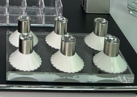 Support de présentation de parfum en acrylique transparent de 350 ml et 500 ml avec 12 distributeurs à pompe pour supermarché, fabriqué en Chine