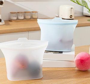 Bolsas de Silicona para Alimentos, Herméticas, Aptas para Microondas, Ideales para Congelador y Refrigerador, Bolsas de Almacenamiento de Alimentos de Silicona para Congelador - Product Image 5
