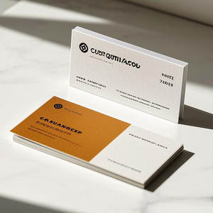 ترحيب بسيط لفندق بطاقة عمل أوفست مطبوعة مطلية برقائق منقوشة بطبعة أحرف معدنية للترقيات - Product Image 1