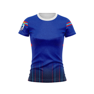Maillot de rugby pour femme inspiré des Blues de NSW, imprimé abstrait, t-shirt de sport léger pour l'Australie et la Nouvelle-Zélande - Product Image 6