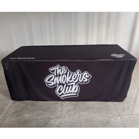 Housse de table extensible ajustée de 6 pieds pour salon professionnel, avec logo personnalisé, en spandex, infroissable, imperméable et durable