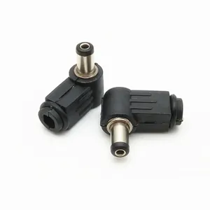 Angle droit à 90 degrés 2.1x5.5mm 5.5*2.5mm 2.1/2.5mm câble d'alimentation cc prise mâle cordon à souder pointe adaptateur connecteur