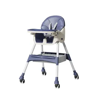 Sıcak satış yemek sandalyesi, çok fonksiyonlu katlanır taşınabilir çocuk masa sandalye, bebek yürüyor ayarlanabilir masa sandalye