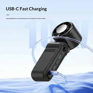 Ventilador Plegable de Alta Velocidad de 3000 mAh, Tipo C, Recargable, Función de Banco de Energía, Ventiladores Turbo Portátiles para Viajes al Aire Libre - Product Image 6