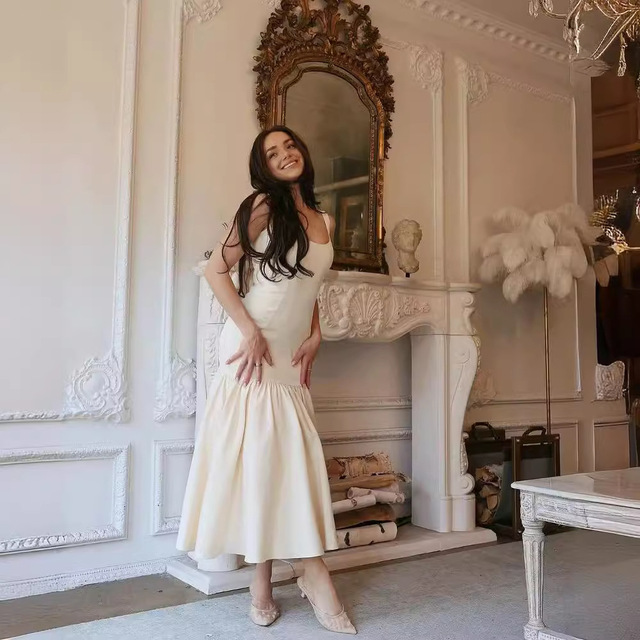 white christmas dresses Button-Down Sleeveless Ribbed Casual Maxi Dress– PromGirl