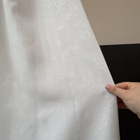 Voilage Jacquard Papillon Floral Subtil Haut de Gamme de Luxe, Rideau Semi-Transparent Texturé pour Fenêtre, Taille Personnalisée
