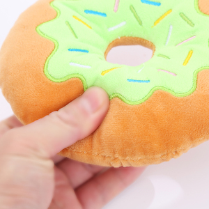 Wholesale High Quality Cotton Inside Set Toys Pet <strong>Plush</strong> <strong>Donuts</strong> Shape Dog Chew Interesting Squeaky Toy - Product Image 5