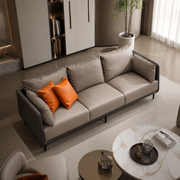 Ensemble de canapés modulaires YUANCHANG en cuir PU moderne, structure en fer, éponge haute densité, design modulaire, durable, pour salon