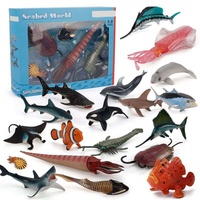 Figuras de Animales Marinos de PVC a Escala 1/12, Modelo SL Toys Ocean Animal World, Figuras Miniatura de Animales Salvajes del Mar, Modelos 3D Personalizables, Seguros según las Normas ASTM EN71 y CPSIA