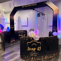 Cabina de Video Sky 360 con Logotipo Personalizado, Alta Velocidad, Cámara Lenta, Alquiler para Bodas, Brazo Ajustable, Tubo LED Vertical, Luces LED Azules