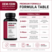 Complément alimentaire NAD+ pour l'énergie cellulaire et anti-âge avec Resveratrol, CoQ10, L-Carnitine et L-Arginine (Vegan) pour adultes 90G