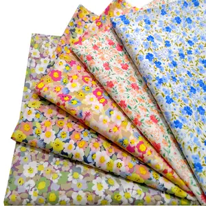 Manufacturer Supplier 44" 145gsm, 100% Cotton Floral Liberty London Custom Digital Print Tana Lawn Fabric for Garment Quilting/