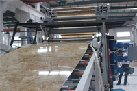 Ligne de production de panneaux muraux décoratifs en PVC UV automatique BOGDA pour la fabrication de feuilles de marbre