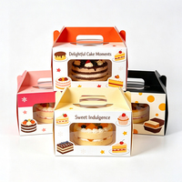 Scatole per Torte Personalizzate all'Ingrosso, Stampa a Colori, Cartone per Alimenti, Confezioni per Pasticceria e Dessert con Manico