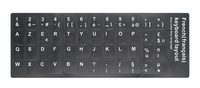 Peau de clavier de langue personnalisée arabe français russe à usage universel pour les touches du clavier de bureau d'ordinateur portable