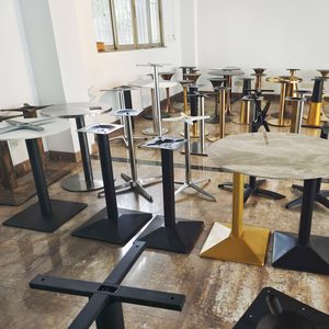 <span class=keywords><strong>Pied</strong></span> haut industriel personnalisé carré rond et <span class=keywords><strong>rectangulaire</strong></span> coulé avec revêtement en poudre Base de <span class=keywords><strong>table</strong></span> en fer forgé pour café de <span class=keywords><strong>bistrot</strong></span> restaurant et métal - Product Image 6