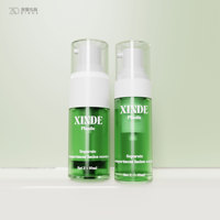 Flacon pompe sans air à double compartiment en PET écologique personnalisé 2 ml + 10 ml, contenant pour sérum et essence, pour ensemble de soins de la peau