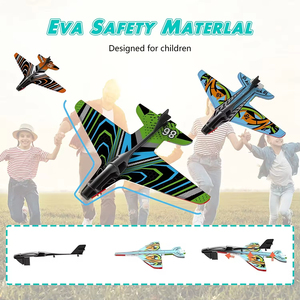 Lanciatori di aerei a espulsione continua alianti a pallottola morbida giochi di tiro giochi di volo sport all'aperto per bambini giocattoli di volo - Product Image 5